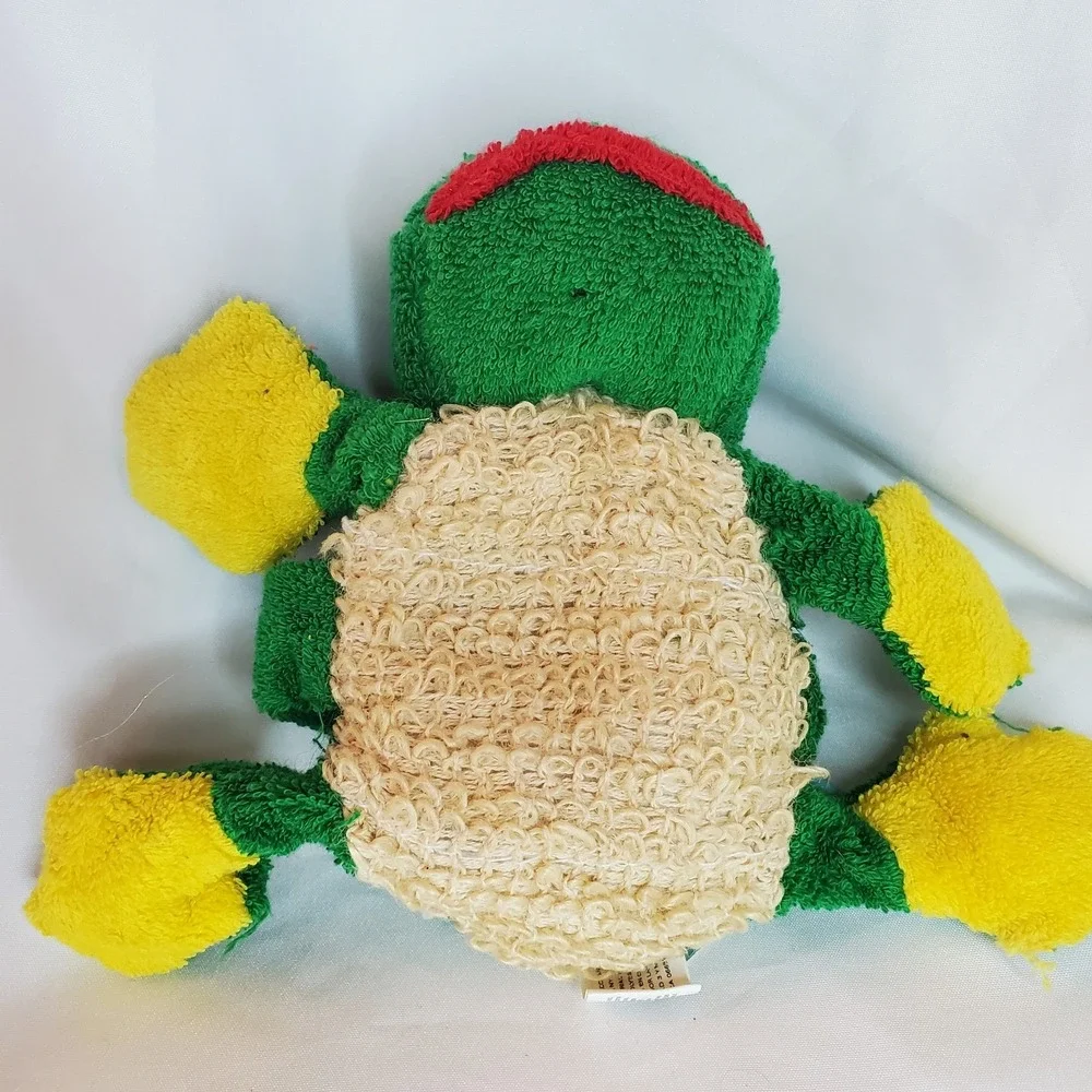 Rub a dub club Stuffed Frog Plush wash cloth bath
